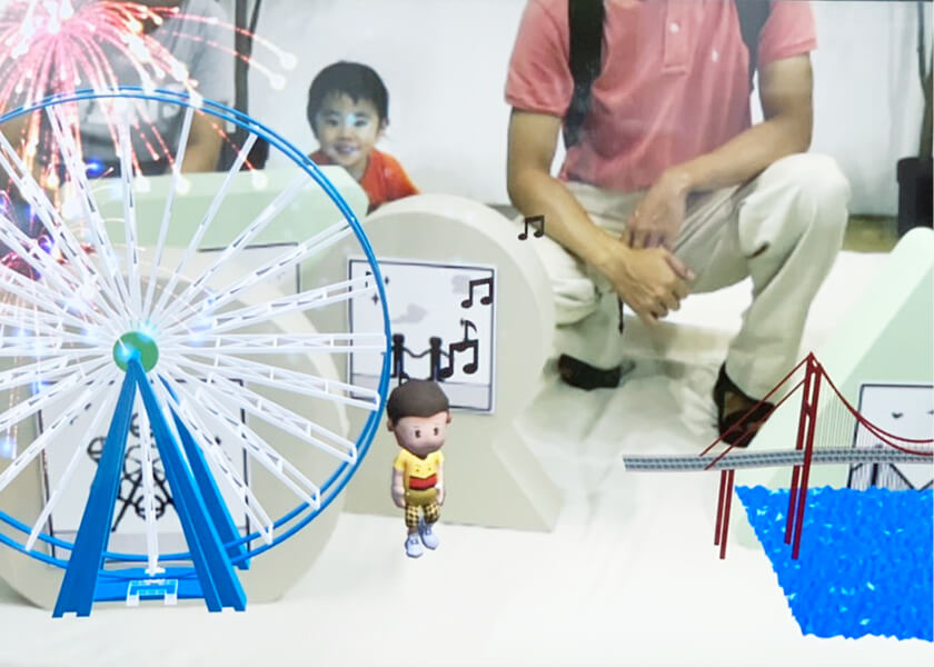 イベントの様子_画面に映る子供